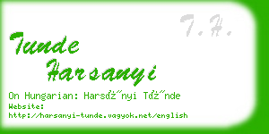 tunde harsanyi business card